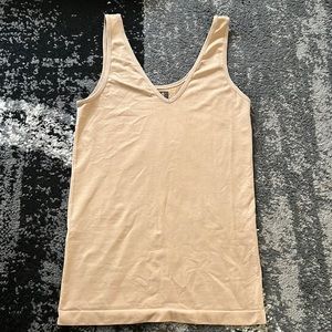 Large Beige V neck top/cami